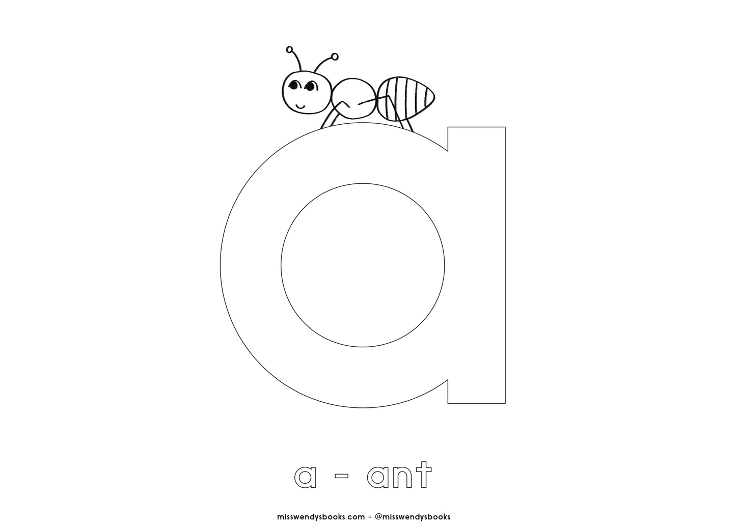 Miss Wendy's Alphabet Coloring Pages FREEBIE