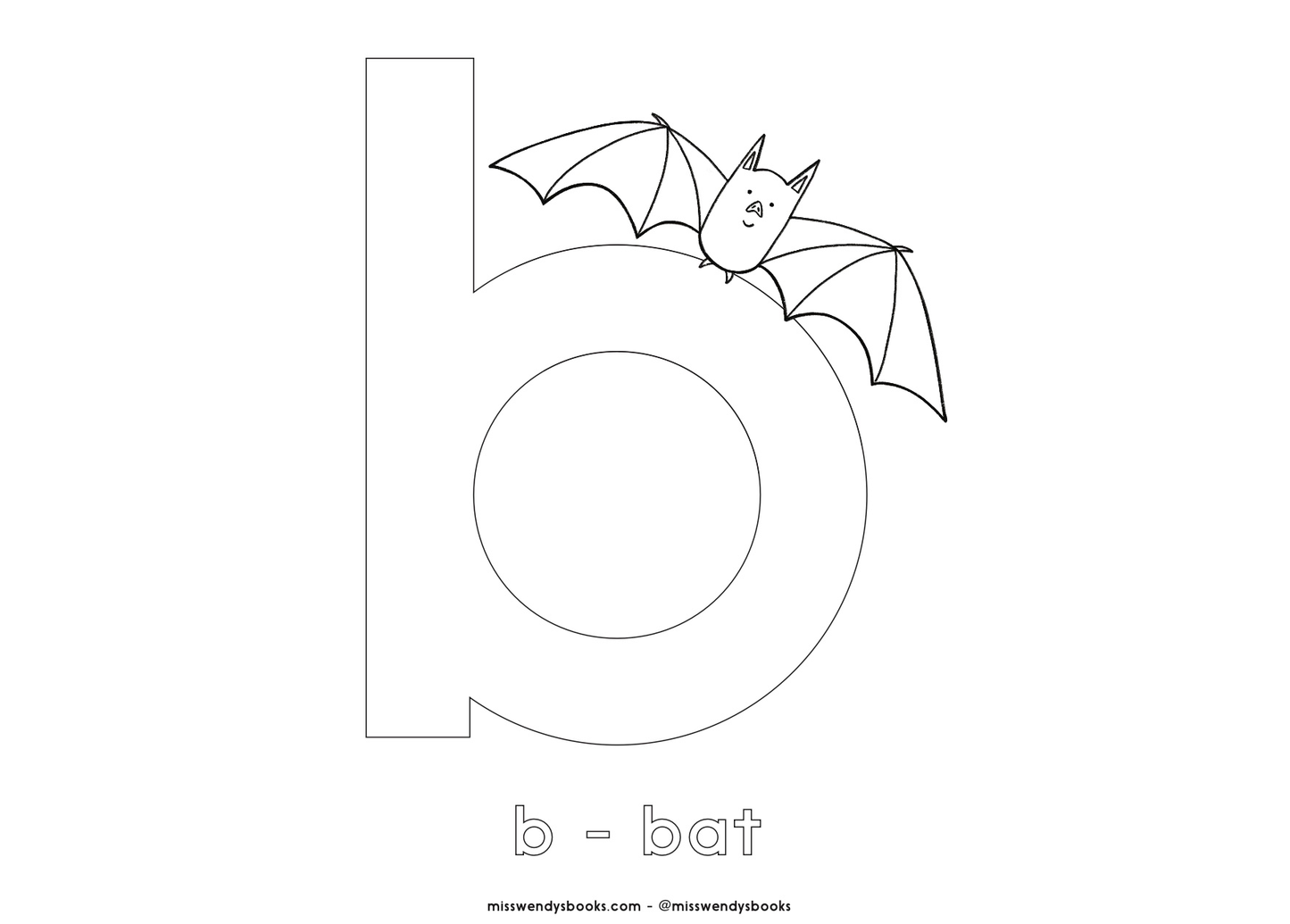 Miss Wendy's Alphabet Coloring Pages FREEBIE